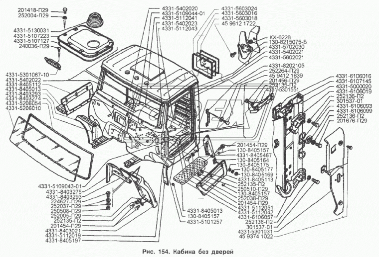 4331-8405466 Кронштейн подножки правый ЗИЛ